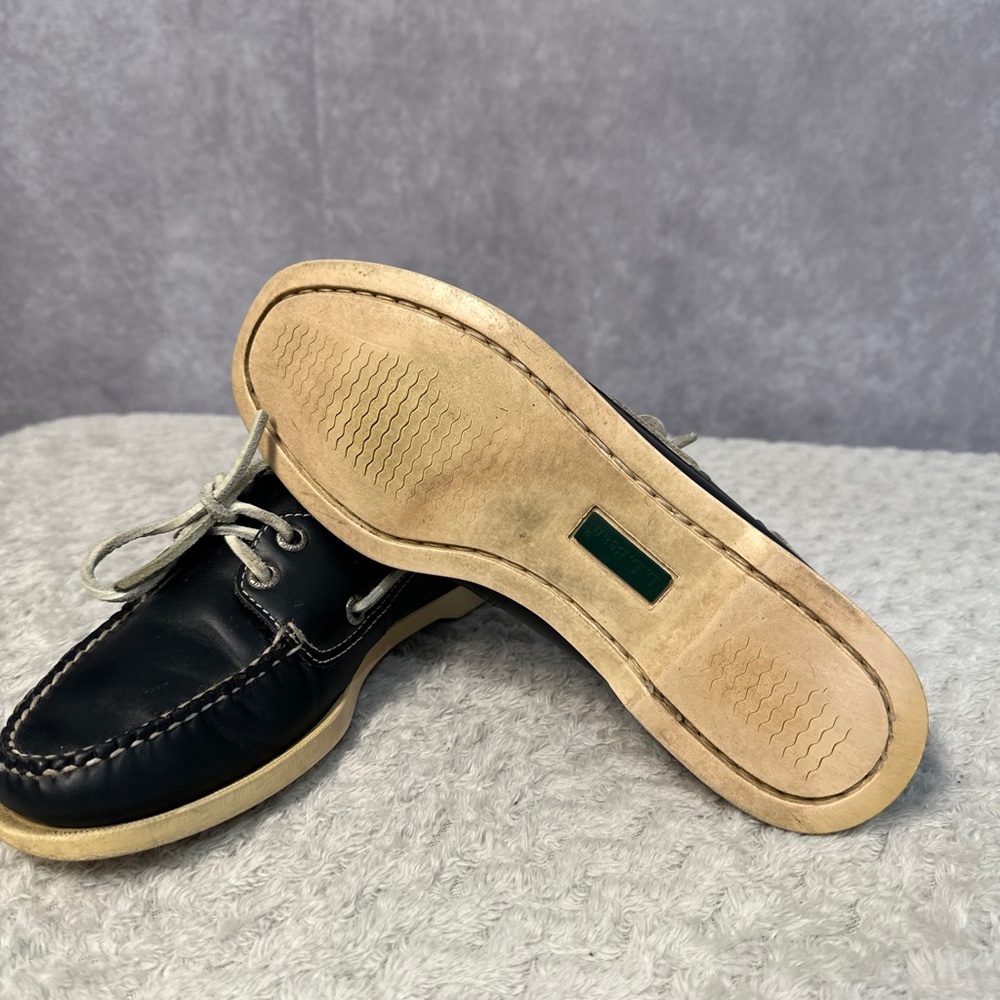 L.L. Bean 306 Casual 2-Eye Navy Boat Deck Moc Flats Loafers Shoes Womens US 7 M - Picture 5 of 5